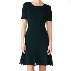 Sachin & Babi Green Serra Ribbed Knit Dress